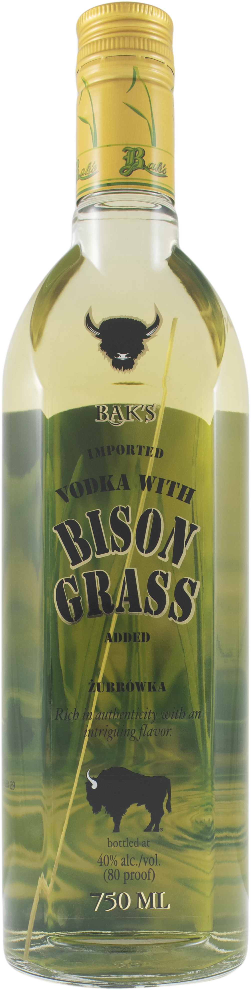 Bak's Zubrowka Bison Grass Vodka | Wine Library 3 Bak's Zubrowka Bison Grass Vodka | Wine Library